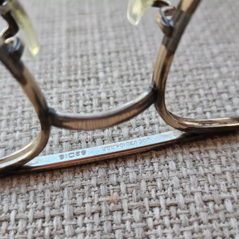 Universal Men Vintage Eyeglasses/Sunglasses Frame Gold Tone 10KRGP 5 1/2 - Picture 12 of 13